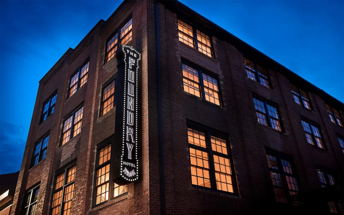 the foundry hotel asheville sign