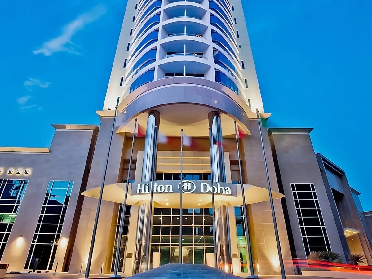 Hilton Doha Review: Luxe Beachfront Resort in West Bay 9 hilton doha entrance
